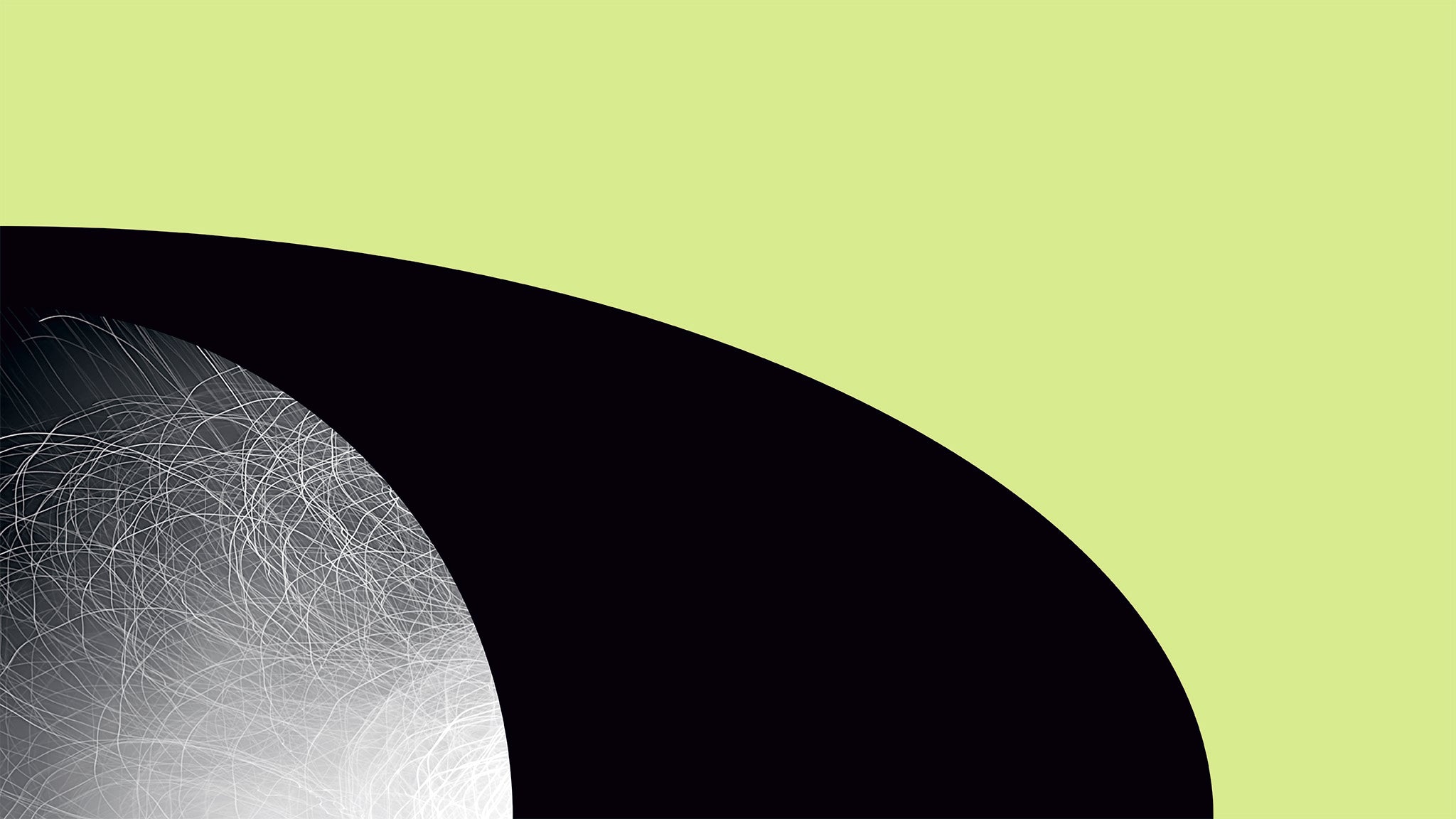 Close up of abstract white pattern on black and green backgrounds. 